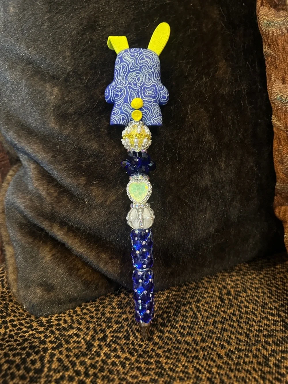 Funky and Fun Hand Crafted Pen with an Authentic Fuggler as the Focal